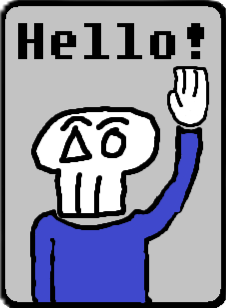 skeleton man waving
